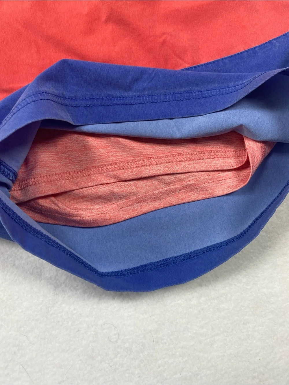 Fair Harbor Men's Blue & Red Swim‎ Trunks with Drawstring Beach Coastal Pool